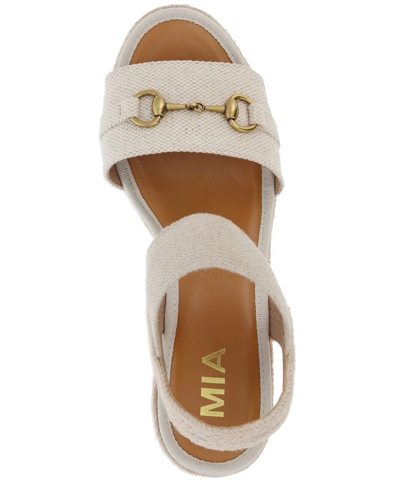 Mia Women's Barossa Horsebit Ankle-Strap Espadrille Wedge Sandals