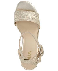 Mia Women's Renee Raffia Block Heel Platform Sandals