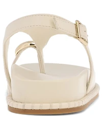 Mia Women's Leilah Slingback Buckle-Strap Round-Toe Thong Sandals