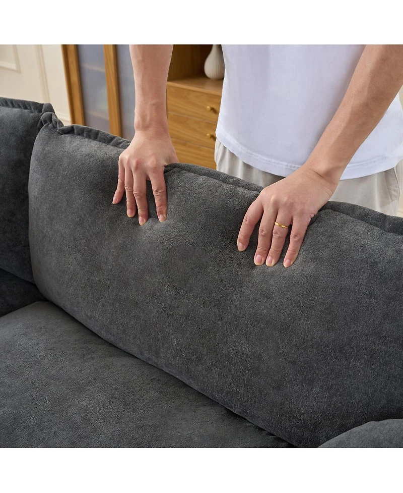 Streamdale Furniture Modular Sectional Sofa, Oversized Deep Seat U Shaped Couch Set, 4-Seater