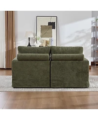 Streamdale Furniture Streamdale Green 63.39" Wide Combination Sofa Bed with Cushions and Metal Legs