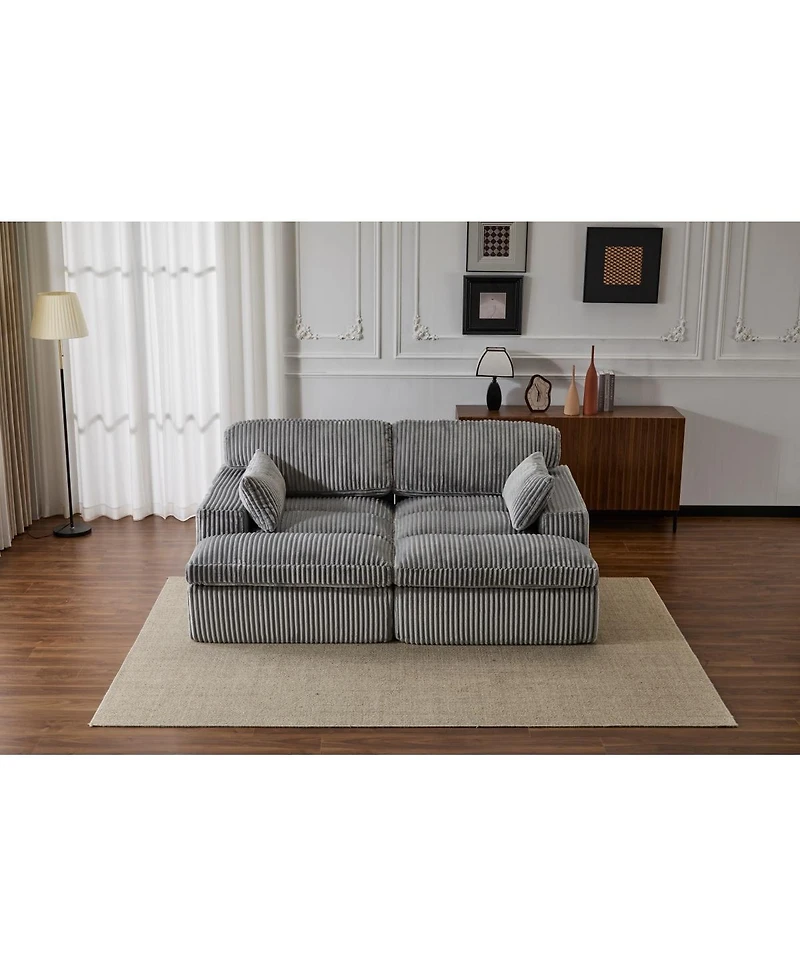 Streamdale Furniture Double Chaise Lounge Indoor, Oversized Upholstered Sleeper Cloud Couch