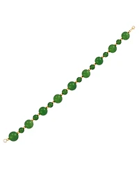 Macy's Onyx (10mm) Beaded Bracelet 14k Yellow Gold Over Sterling Silver (Also available Jade Bead)