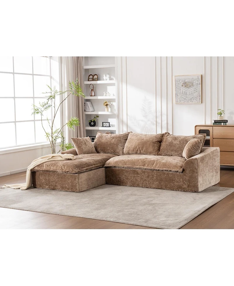 Streamdale Furniture 103" Cloud Sectional Couch with L-Shape Chaise, Modern Modular Sofa
