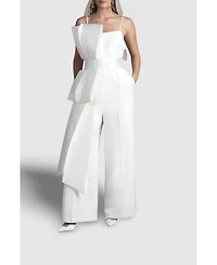 Coast Women's Strapless Bow Wide Leg Jumpsuit