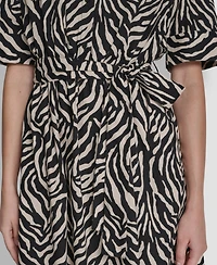 Dkny Women's Elbow Sleeve Collared Neck Button-Front Belted Shirtdress