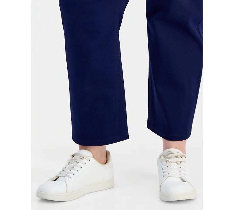 Jones New York Plus Lexington High Rise Crop Straight Leg Jeans