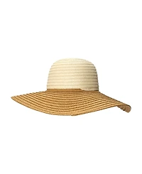 Lauren Ralph Lauren Leather Woven Sun Hat
