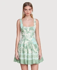 Avec Les Filles Women's Printed Bustier Mini Dress