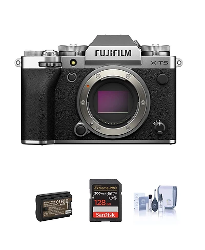 Fujifilm Mirrorless Camera,Bundle with Sd Card, Extra Battery, Cleaning Kit