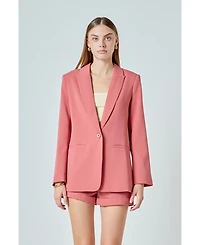 endless rose Women's Single-Breasted Blazer