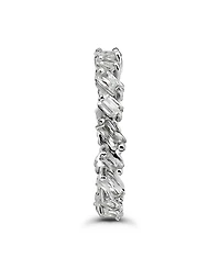 Macy's 2 5/8 Cttw 4x2mm 3x3mm Baguette Cut Cubic Zirconia Stones Alternating Eternity Band Ring