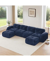 Streamdale Furniture U-shaped Boneless Sofa, Tufted, 32D High Density Sponge