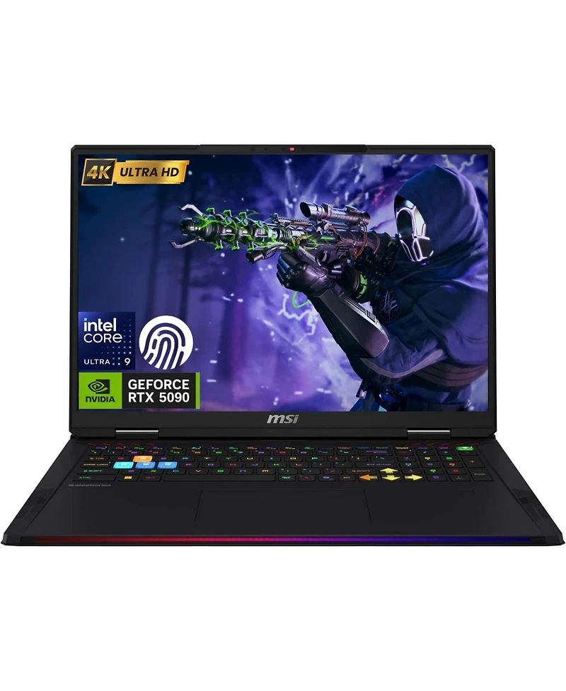 Msi Raider 18" Uhd 120Hz Gaming Laptop Intel Core Ultra 9 285HX Nvidia GeForce Rtx 5090 64GB Ram 4TB Ssd Storage Windows 11 Home