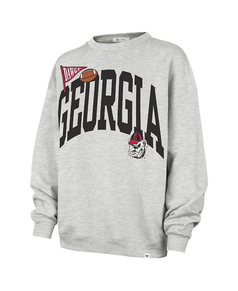'47 Brand Women's Gray Georgia Bulldogs Icon Fleece Sweatshirt