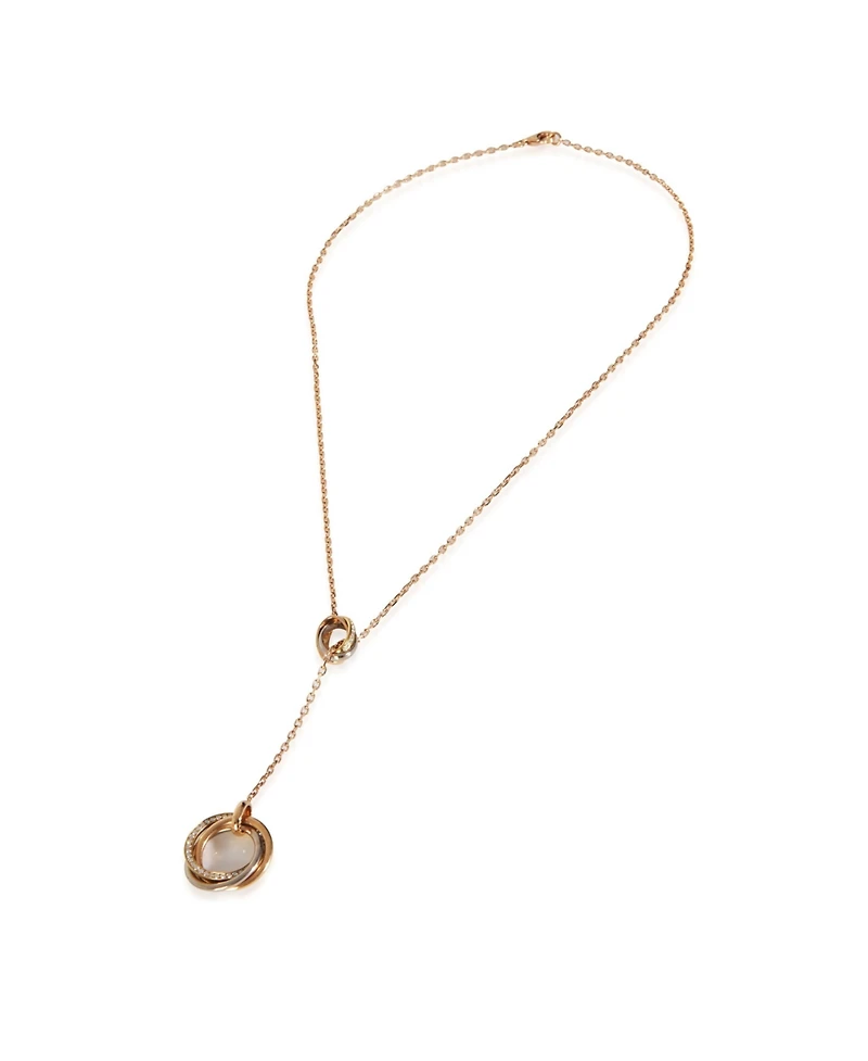 Pre-Owned Cartier 3-Tone Gold Diamond Trinity Lariat Necklace