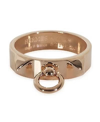 Pre-Owned Hermes Rose Gold Small Model Collier de Chien Ring