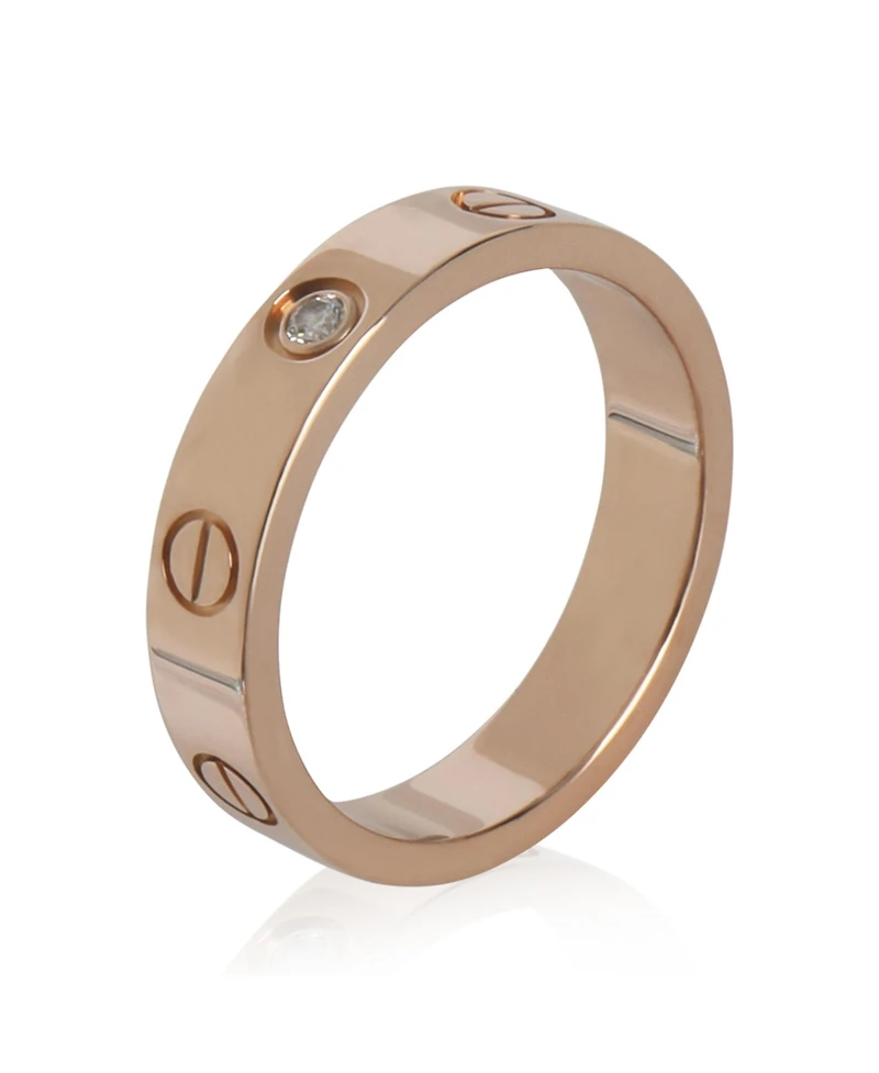 Pre-Owned Cartier Rose Gold Diamond Small Model Love Ring