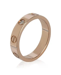 Pre-Owned Cartier Rose Gold Diamond Small Model Love Ring