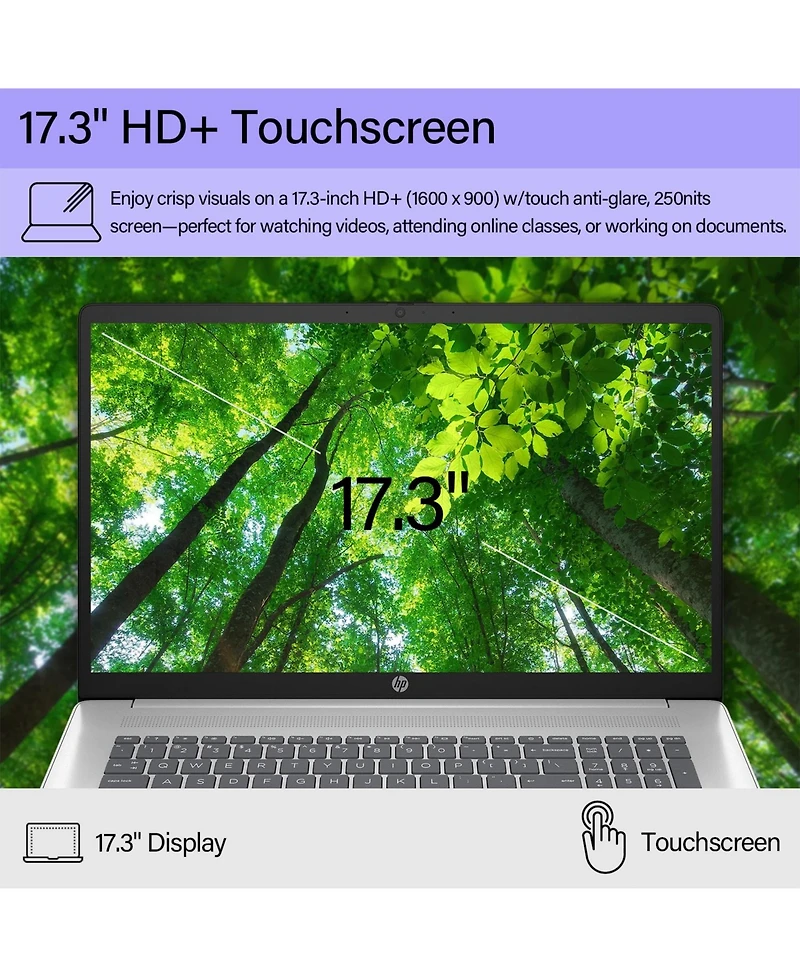 Hp Essential 17.3" Entry Traditional Laptop Intel Core i3 N305 16GB Ram Intel Uhd Graphics 128GB eMMC + 256GB Ssd Windows 11 Pro 60Hz