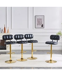 Streamdale Modern Adjustable Pu Leather Bar Stools (Set of 2)