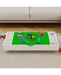 Streamdale Furniture 2-in-1 Play Table and Toy Organizer, Lego Compatible