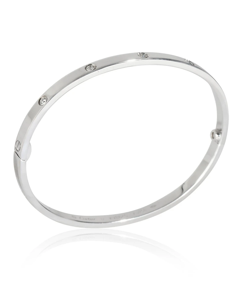 Pre-Owned Cartier White Gold Diamond Small Model Love Bracelet