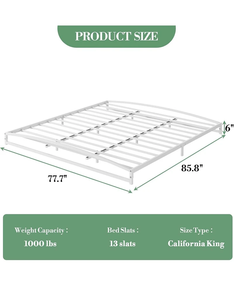 gaomon Simple Upholstered Panel Bed Frame, Modern Bed Base with Comfortable Headboard