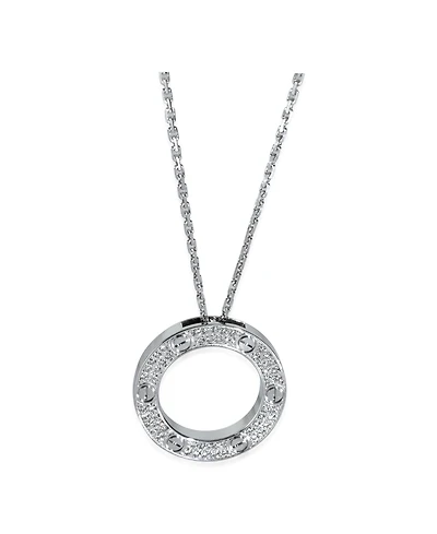 Pre-Owned Cartier Love Necklace, Diamonds (White Gold)