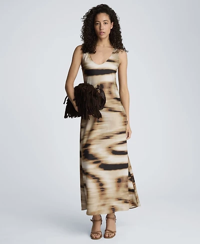 Kenneth Cole Women's Sleeveless Scoop Neck Long Slip Dress