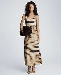 Kenneth Cole Women's Sleeveless Scoop Neck Long Slip Dress