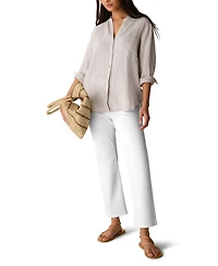 Eileen Fisher Women's Mandarin Collar Shirt