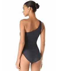 Michael Kors Women's Crochet One-Shoulder One-Piece Swimsuit