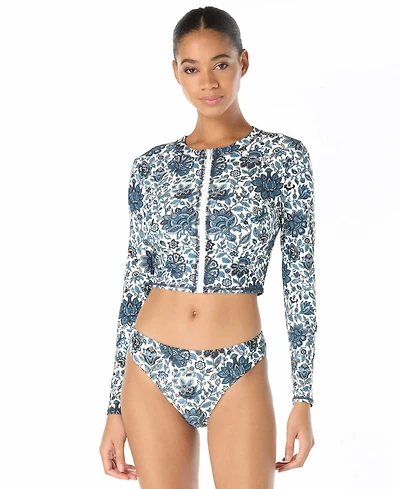 Michael Kors Women's Long-Sleeve Cropped Rashguard