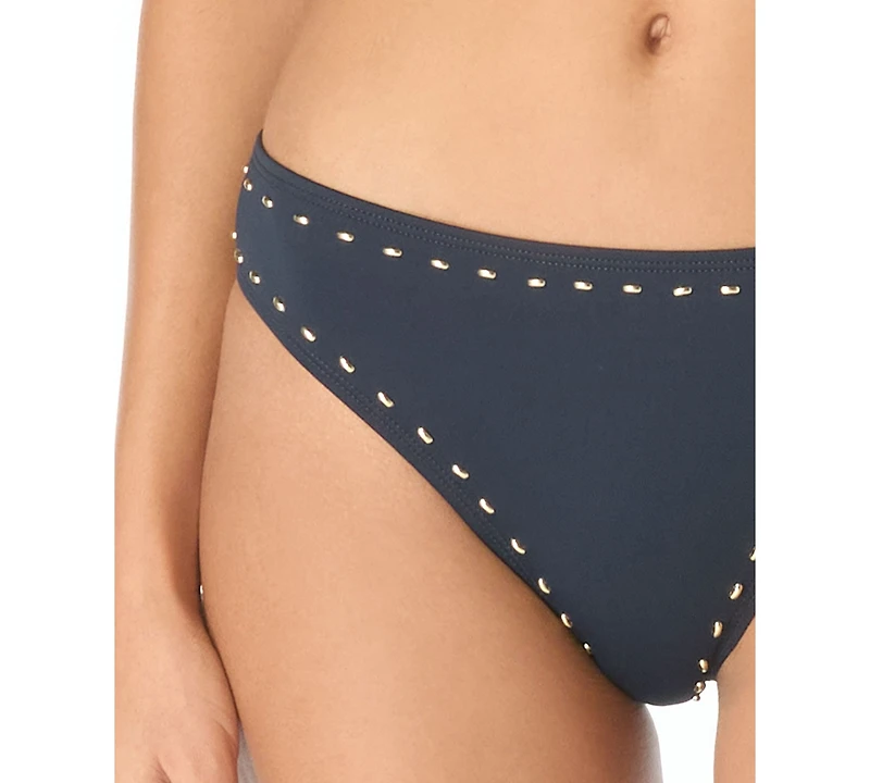 Michael Kors Women's High-Leg Pull-On Bikini Bottoms