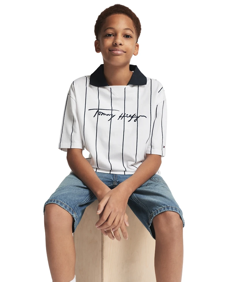 Tommy Hilfiger Boys' 8-20 Short-Sleeve Collared T-Shirt