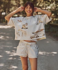 Free People Women's Mountain View Crew Neck Graphic T-Shirt