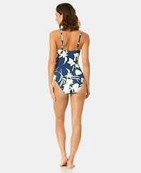 CeCe Women's V-Neck One-Piece Swimsuit