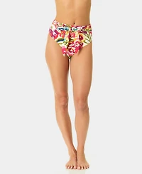 CeCe Women's Belted High-Rise Swim Bottoms
