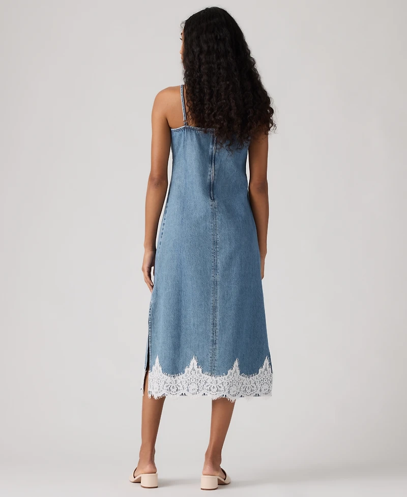 Levi's Women's 90s Denim Sleeveless V-Neck Slip Dress