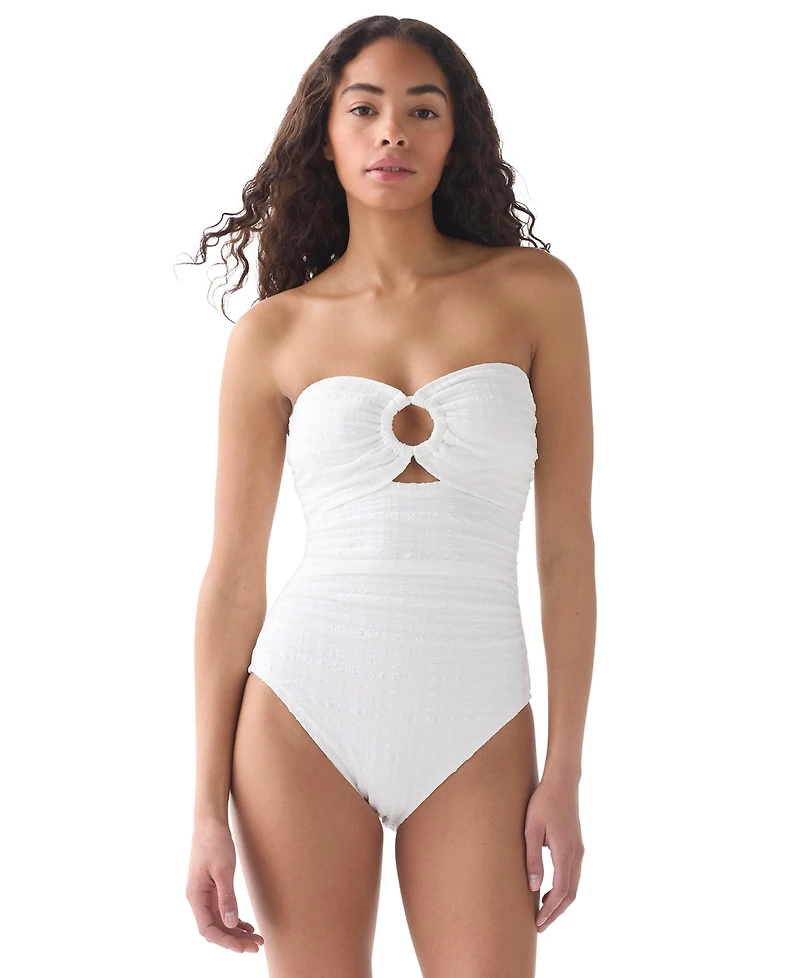 kate spade new york Women's Bandeau Neck One-Piece Swimsuit
