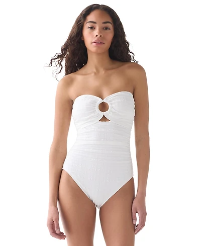 kate spade new york Women's Bandeau Neck One-Piece Swimsuit