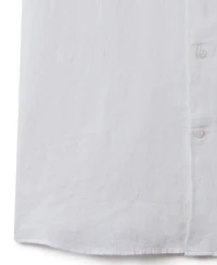 Reiss Men's Slim Fit Linen Button-Through Shirt