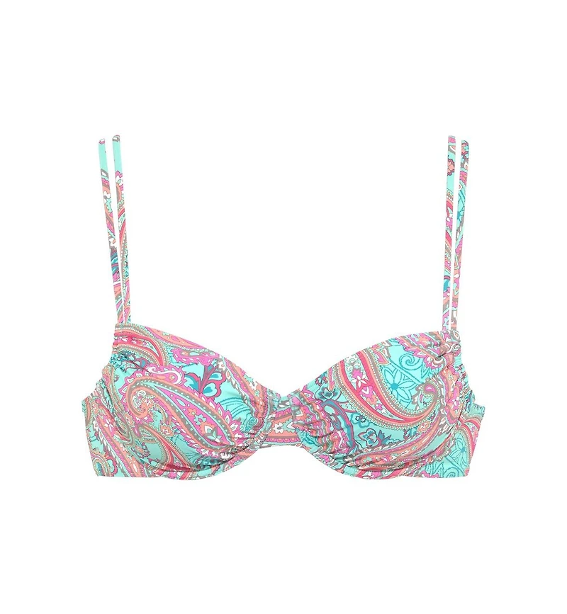 Lascana Women's Paisley Print Underwire Bikini Swimsuit Top Bra Sizing