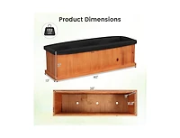 Slickblue Fir Wood Planter Box with Drainage Holes and Liner