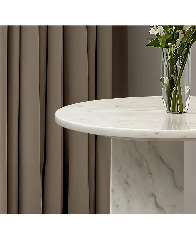 Streamdale Furniture Marble Coffee Table - Small 17.7 Inch