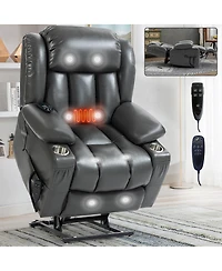 Streamdale Furniture Dual Motor Infinite Position Leatherair Power Lift Recliner Chair