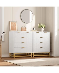 gaomon 5 Drawer Dresser Gold Handles for Bedroom and Hallway