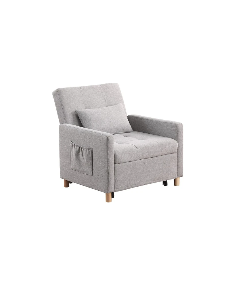 Streamdale Furniture Convertible Sleeper Sofa Chair Bed with Pillow, Adjustable Multi-Functional Sleeper Chair