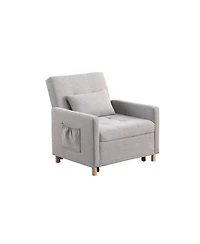 Streamdale Furniture Convertible Sleeper Sofa Chair Bed with Pillow, Adjustable Multi-Functional Sleeper Chair